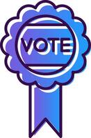 Vote Badge Gradient Filled Icon vector