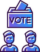 Voters Gradient Filled Icon vector