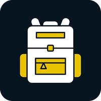 Backpack Glyph Two Color Icon vector