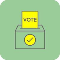 Vote Filled Yellow Icon vector
