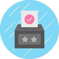 Voting Box Flat Blue Circle Icon vector