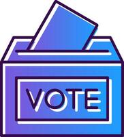 Voting Booth Gradient Filled Icon vector