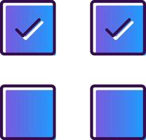 Check Box Gradient Filled Icon vector