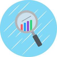 Research Flat Blue Circle Icon vector