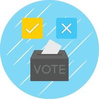 Vote Yes Flat Blue Circle Icon vector