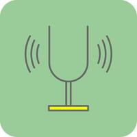 Tuning Fork Filled Yellow Icon vector