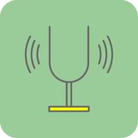 Tuning Fork Filled Yellow Icon vector