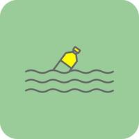 Floating Filled Yellow Icon vector