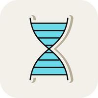 DNA Line Filled White Shadow Icon vector