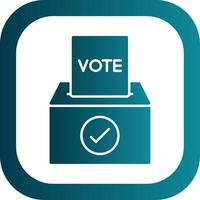 Vote Glyph Gradient Round Corner Icon vector