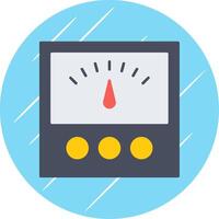 Voltage Indicator Flat Blue Circle Icon vector