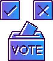 Vote Yes Gradient Filled Icon vector