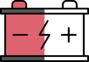 Battery Filled Half Cut Icon vector
