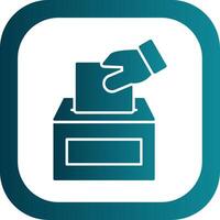 Voting Glyph Gradient Round Corner Icon vector