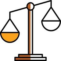 Unbalanced Filled Half Cut Icon vector