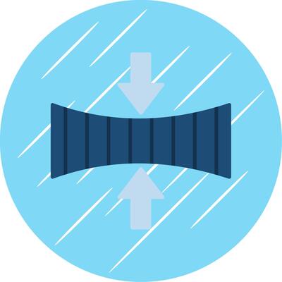 Elasticity Flat Blue Circle Icon