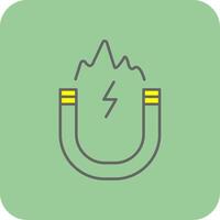 Electromagnetic Filled Yellow Icon vector