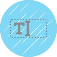 Text Box Flat Blue Circle Icon vector