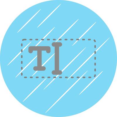 Text Box Flat Blue Circle Icon