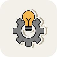 Engineering Line Filled White Shadow Icon vector