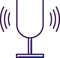 Tuning Fork Gradient Filled Icon vector