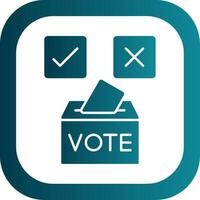 Vote Yes Glyph Gradient Round Corner Icon vector