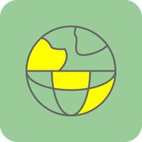 Geophysics Filled Yellow Icon vector