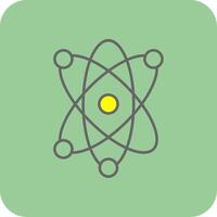 Atom Filled Yellow Icon vector