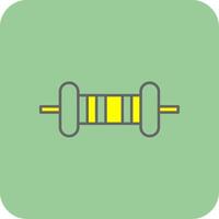 Resistor Filled Yellow Icon vector