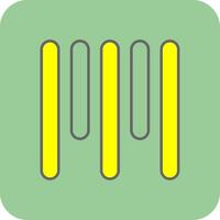 Vertical Align Top Filled Yellow Icon vector