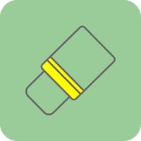 Eraser Tool Filled Yellow Icon vector