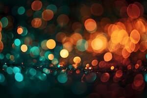 sparkling bokeh light on dark background for overlay photo