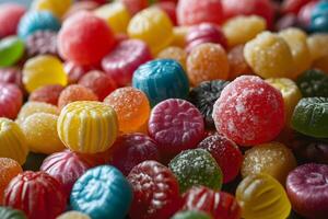 stack of sweets with traditional sugar powder, full frame photo