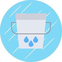 Water Bucket Flat Blue Circle Icon vector