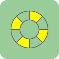 color rueda lleno amarillo icono vector