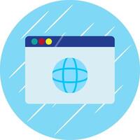 sitio web diseño plano azul circulo icono vector