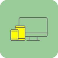 Responsive Design Filled Yellow Icon vector