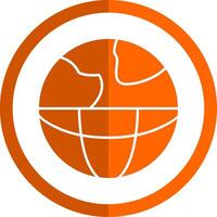 Geophysics Glyph Orange Circle Icon vector