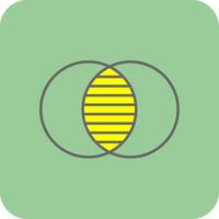Overlap Filled Yellow Icon vector