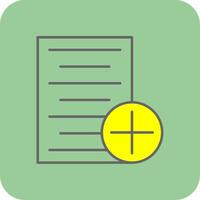New Document Filled Yellow Icon vector