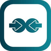 Collision Glyph Gradient Round Corner Icon vector
