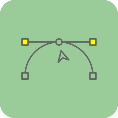 Anchor Point Filled Yellow Icon