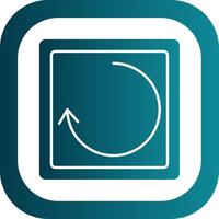 Rotate Glyph Gradient Round Corner Icon vector