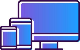 Responsive Design Gradient Filled Icon vector