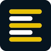 Horizontal Left Align Glyph Two Color Icon vector