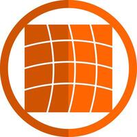 Warp Glyph Orange Circle Icon vector