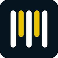 Vertical Align Top Glyph Two Color Icon vector