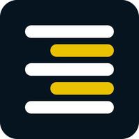 Horizontal Right Align Glyph Two Color Icon vector