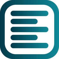 Horizontal Left Align Glyph Gradient Round Corner Icon vector