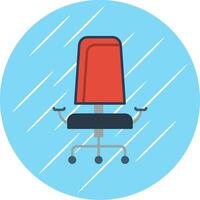Office chair Flat Blue Circle Icon vector